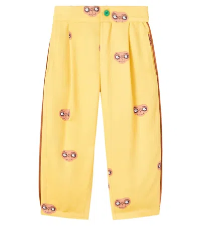 Mini Rodini Kids' X E. T. Printed Pants In Yellow