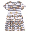 Mini Rodini X E. T. Striped Cotton-blend Jersey Dress In Multi