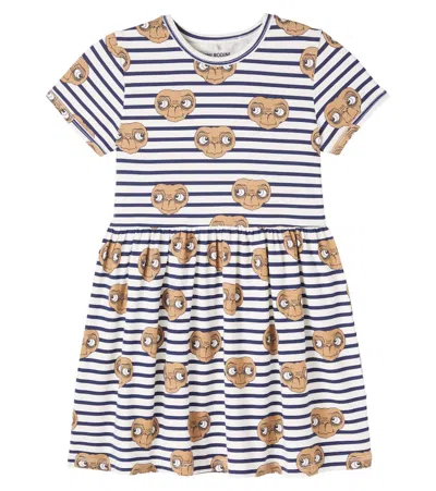 Mini Rodini Kids' X E. T. Striped Cotton-blend Jersey Dress In Multi