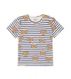 Mini Rodini X E. T. Striped Cotton-blend Jersey T-shirt In Multi