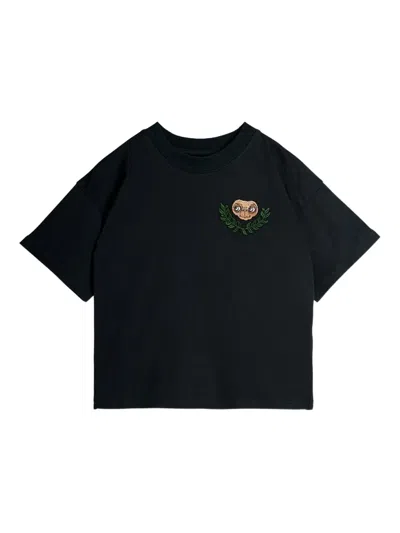 Mini Rodini Babies' X E.t. Embroidered-graphic T-shirt In Black