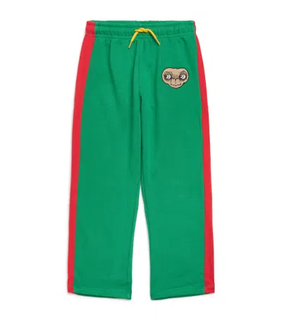 Mini Rodini Kids' X E.t. Organic Cotton Sweatpants In Green