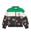 Mini Rodini X E. T. Colorblocked Varsity Jacket In Black