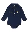Mini Rodini X Wrangler Baby Peace Dove Bodysuit In Blue