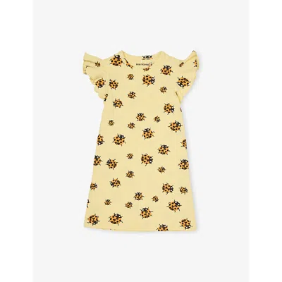 Mini Rodini Kids' Ladybug-print Cotton Dress 9 Months - 9 Years Yellow