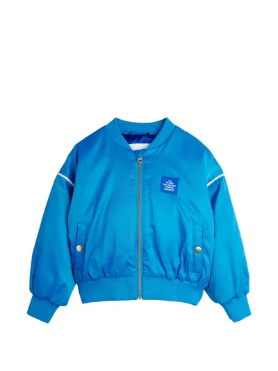 Mini Rodini Zip-up Bomber Jacket In Blue