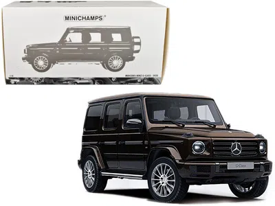 Minichamps 2020 Mercedes-benz Amg G-class Brown Metallic With Sunroof 1/18 Diecast Model Car By