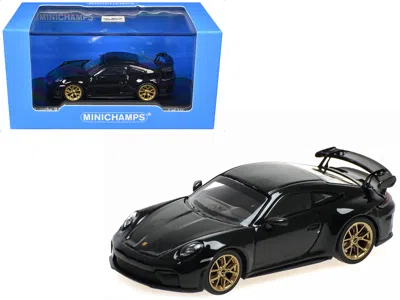 Minichamps 2025 Porsche 911 (992.2) Gt3 Weissach Package Black With Carbon Stripe Limited Edition To 240 Pieces