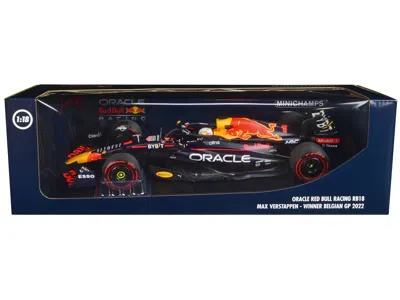 Minichamps Red Bull Racing Rb18 #1 Max Verstappen "oracle" Winner F1 Formula One "belgian Gp" (2022) With Drive