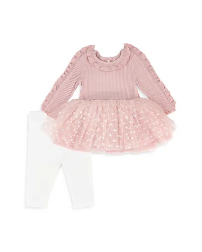 Miniclasix Girls' Tutu Top & Leggings Set - Baby In Pink