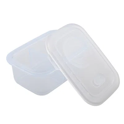 Minimal Silicone Food Storage Container With Divider Set Of 6 - 700 ml - Clear In Transparent