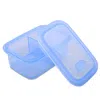 Minimal Silicone Food Storage Container With Divider Set Of 6 - 900 ml - Blue