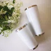 Minimal Stainless Steel Vacuum Insulated Tumbler Set Of 6 - 430 ml - White In Multi
