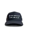 Minimale Animale Men's Sun Tease Mesh Hat - Black With White Logo