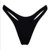 Minimale Animale Women's Nolita Thong Bikini Bottom - Dark Seas Black In Black