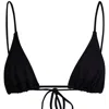 Minimale Animale Women's Sacred Tie Back Tassel Bikini Top - Dark Seas Black In Black