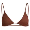 Minimale Animale Women's Lucid Bijou Bikini Top - Skinny Dip Brown In Brown