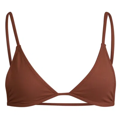 MINIMALE ANIMALE WOMEN'S LUCID BIKINI TOP - SKINNY DIP BROWN