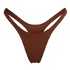 Minimale Animale Women's Nolita Thong Bikini Bottom - Skinny Dip Brown In Brown