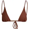 Minimale Animale Women's Sacred Tie Back Tassel Bikini Top - Skinny Dip Brown In Brown