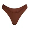 Minimale Animale Women's Wall Street Brief Bikini Bottom - Skinny Dip Brown In Brown