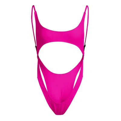 Minimale Animale Women's Pink / Purple Dynamo One Piece Swimsuit - Grenada Hot Pink In Pink/purple