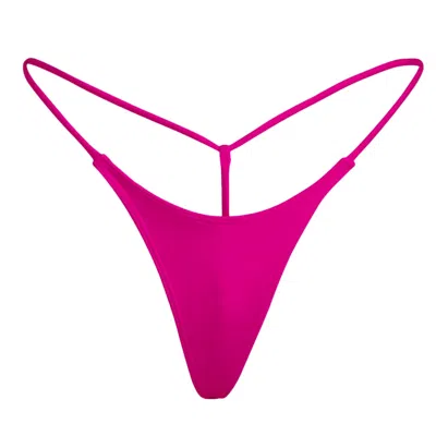 Minimale Animale Women's Pink / Purple G Money Thong Bikini Bottom - Grenada Hot Pink In Pink/purple
