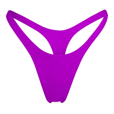 Minimale Animale Women's Pink / Purple Nolita Thong Bikini Bottom - Uncut Gem Purple In Pink/purple