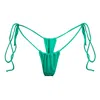 Minimale Animale Women's Sanctuary Tassel Thong Bikini Bottom - Jungle Green In Green
