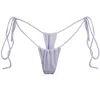 Minimale Animale Women's Sanctuary Tassel Thong Bikini Bottom - Sunblock White In White