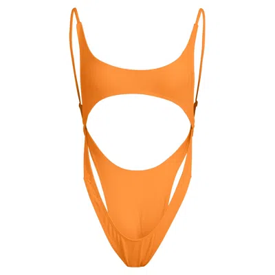 Minimale Animale Women's Yellow / Orange Dynamo One Piece Swimsuit - Mexican Sunset Orange In Yellow/orange
