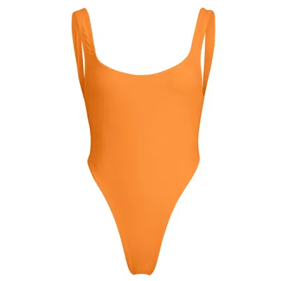 Minimale Animale Women's Yellow / Orange Nolita One Piece Swimsuit - Mexican Sunset Orange In Yellow/orange