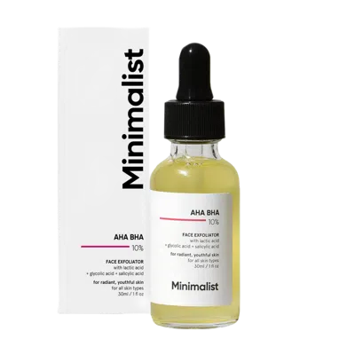 Minimalist Aha Bha 10% Face Exfoliator In Transparent