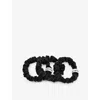 Minimalista The Hair Cloud Small Silk Scrunchies Set Of Three In Noir