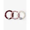 Minimalista The Hya Large Mulberry-silk Scrunchie Pack Of Three