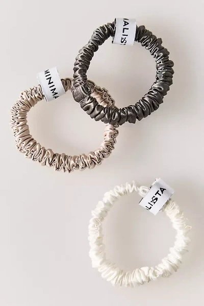 Minimalista The Hya Skinny Scrunchie Set In Sand