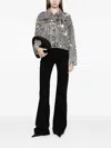Minime Buttoned Floral-detail Jacket In Black