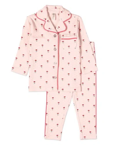 Minimoi 2 Piece Baby Girl Dreams Pointelle Pajama Set In Multi
