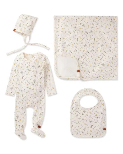 Minimoi Kids'  4 Piece Baby Rayon Blend Pointelle Footie Set In Neutral