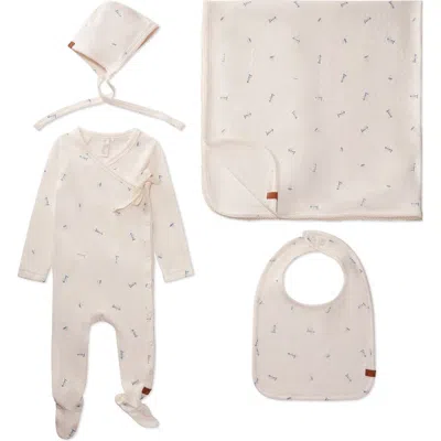 Minimoi Kids'  4 Piece Baby Rayon Blend Pointelle Footie Set In Neutral
