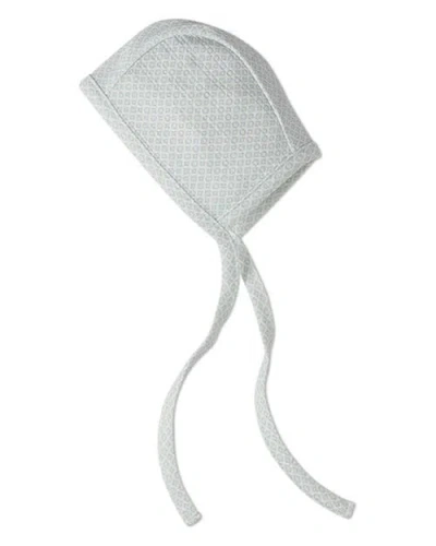 Minimoi Kids'  Allover Abstract Print Knit Bonnet In Blue