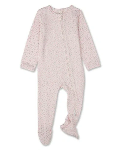 Minimoi Kids'  Baby Abstract Spots Long-sleeve Footie In Pink