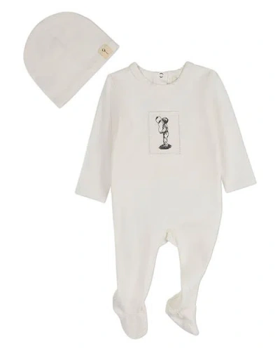 Minimoi Kids'  Baby Boys Cotton Rich Footie In White