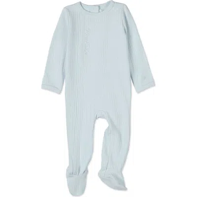 Minimoi Kids'  Baby Cotton Rich Pointelle Footie In Blue