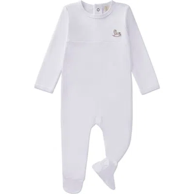 Minimoi Kids'  Baby  Embroidered Pima Cotton Footie In Purple