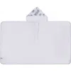 Minimoi Baby Floral Cotton-lined Hooded Towel In White