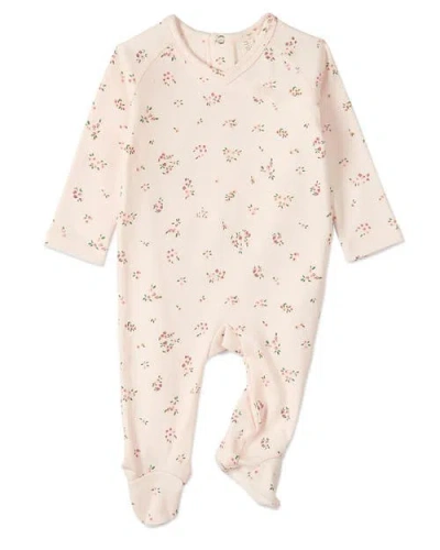 Minimoi Kids'  Baby Girls 100% Cotton Footie In Pink