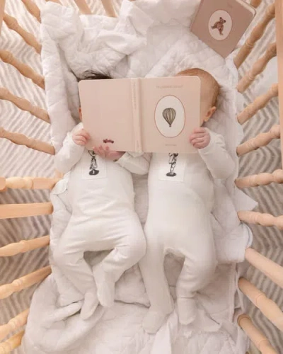 Minimoi Kids'  Baby Girls Cotton Rich Footie In White