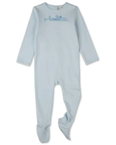 Minimoi Kids'  Baby Merry Skyline Footie In Blue