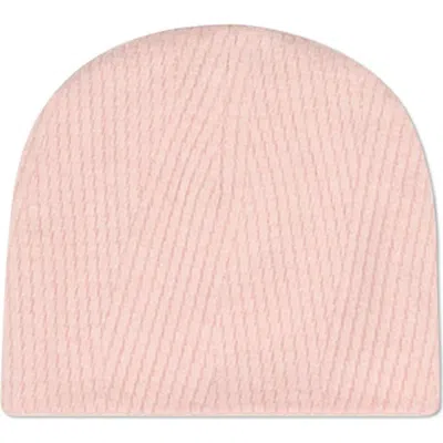 Minimoi Kids'  Baby Ribbed Crisscross Solid-color Beanie In Pink